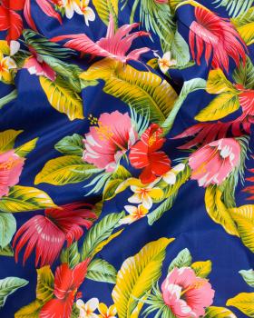 Polynesian fabric MAHANA Blue - Tissushop